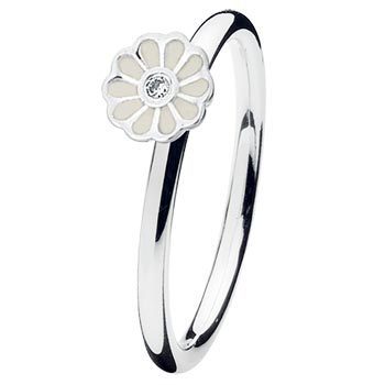 Spinning - PRIMO 14908 - Ring Mini blossom white Silber