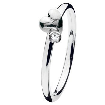 Spinning - PRIMO 16401 - Ring Heart twist Silber