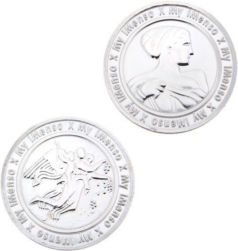 MYiMenso - 29177 - Insignia coin - Silber  24mm - Frau + Engel