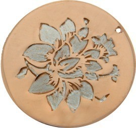 MYiMenso - 29473 - Insignia cover - Silber rosegold 24mm - Blume