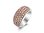 Ti Sento Womens ring 925 silver, rose gold plated with pattern