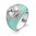 Ti Sento ring made of 925 silver with zirconia stocking and enamel