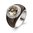 Ti Sento Womens ring 925 silver, cz and brown enamel