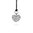 Ti Sento schwarze Cottonkette mit rhodiniertem Silberanhänger in Herzform mit Zirkonia