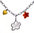 Guess Fashion necklace with flower- and heartpendant