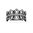 APM Monaco - A15420XBZ - Damenring aus Silber, mit weissen und schwarzen Zirkonia
