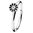 PRIMO 15008 Ring Mini blossom black Silber