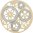 MYiMenso - 27256 - Insignia fantasy zirconia - silver rose-vergoldet 33mm - Blumen