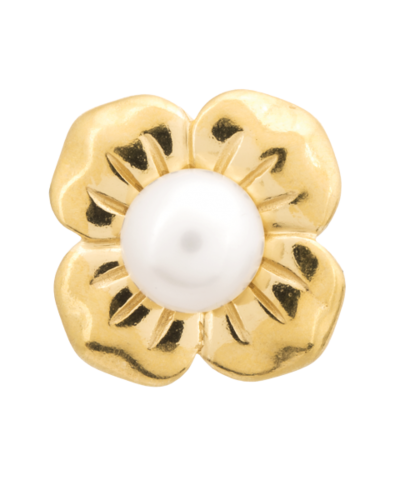 Endless - 51402 - Big White Pearl Flower Charm gold