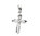 Selexion - Anhänger Kreuz mit 5 Zirkonia, Silber rhodiniert