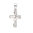 Selexion - Anhänger Kreuz mit Zirkonia Silber rhodiniert teilweise mattiert