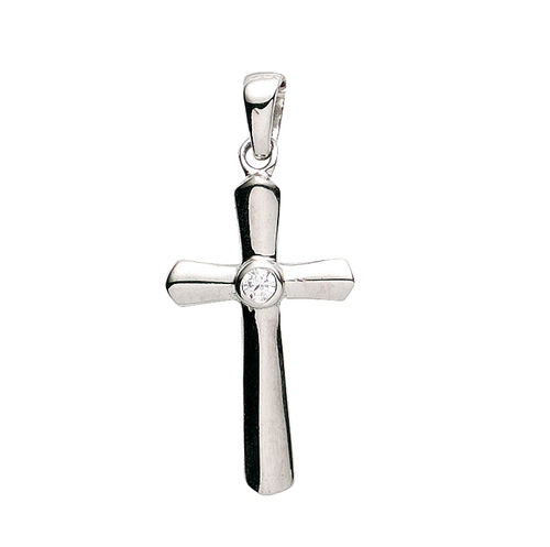 Selexion - Anhänger Kreuz mit Zirkonia Silber rhodiniert