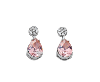 Selexion - Ohrringe mit rosa Zirkonia