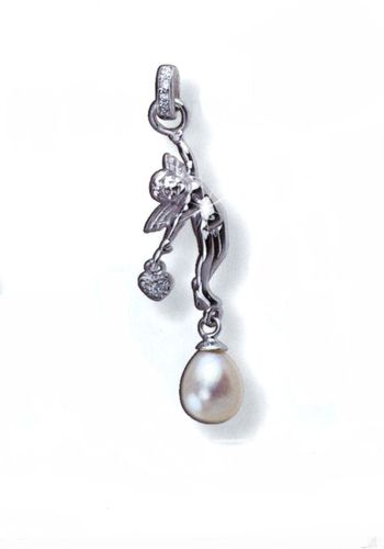 ViPi - Engel Anhänger Silber mit Perle