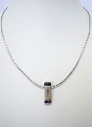 ViPi - 100210K - Halskette mit schwarzem Zirkonia matt