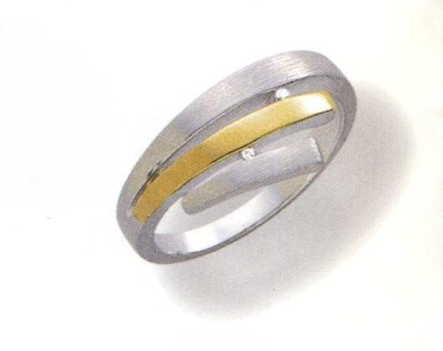 ViPi - 100260R - Damenring Silber/vergoldet mit Brillanten