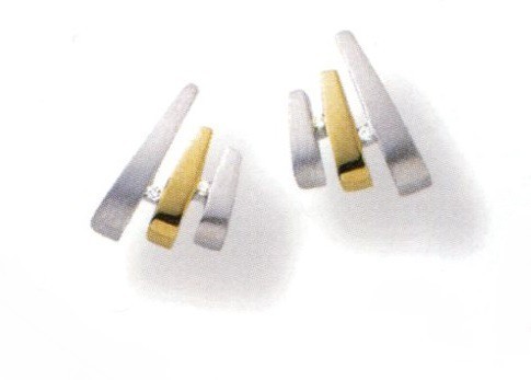 ViPi - 100260O - Damenohrringe Silber/vergoldet mit Brillanten