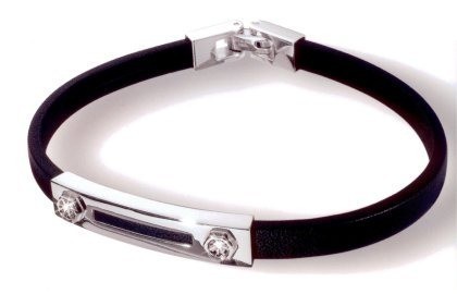 Morellato - Link 0401 Armband schwarzem Leder