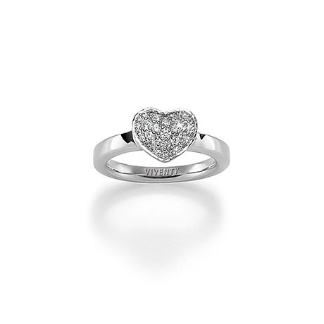 Viventy - 774501_54 - Ring mit Herz aus Silber, mit Zirkonia Gr. 54