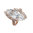 Vipi - Ring, 925er Silber rosevergoldet mit großem Zirkonia